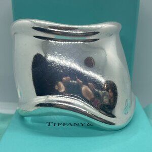 Tiffany & Co. Silver Elsa Peretti Bone Cuff Left Hand Medium 6" Circumference